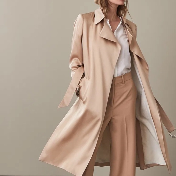 Reiss Jackets & Blazers - Beige Trench Coat for Women - Classic Long Coat